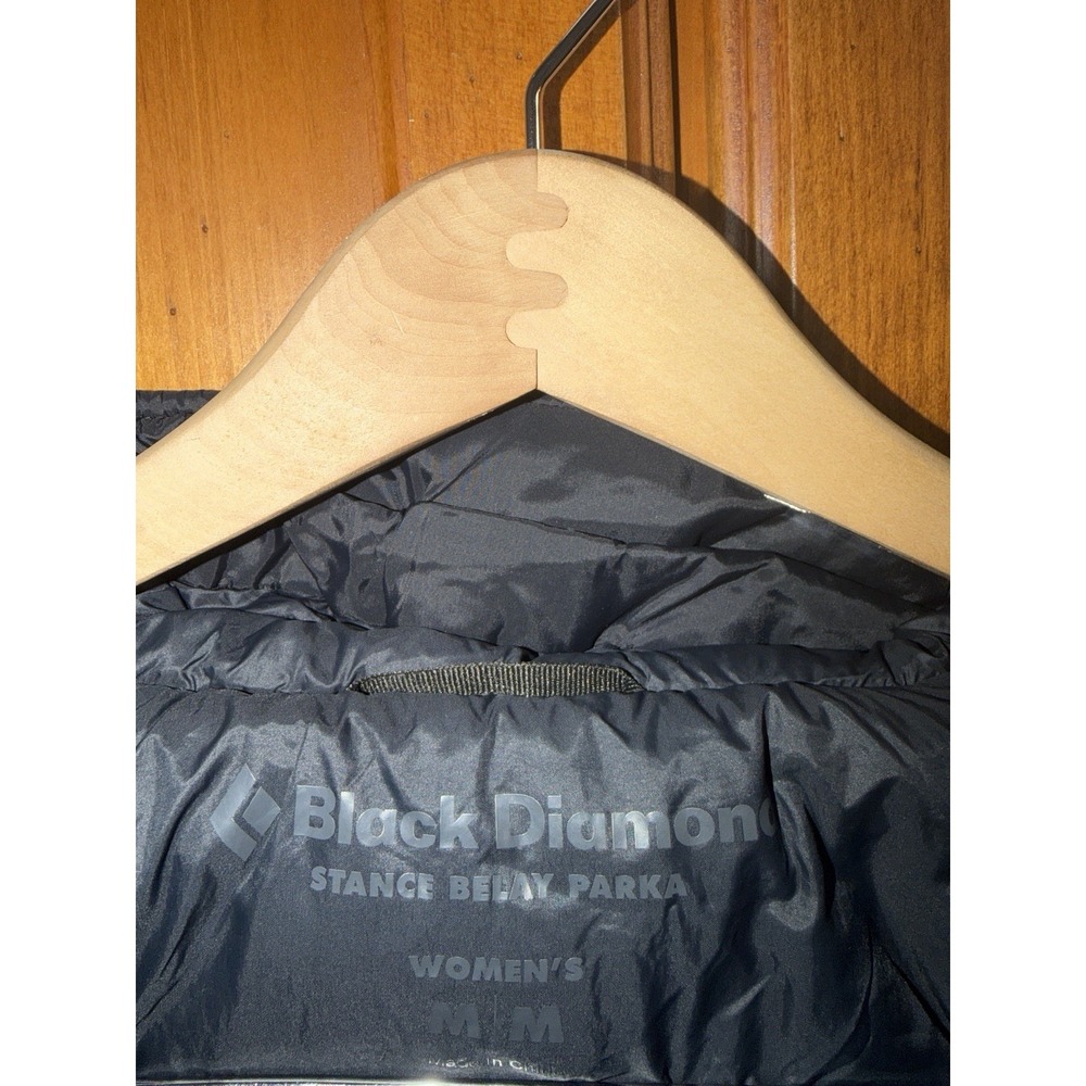 Black Diamond Women's M Stance Belay Parka Black Jacket Coat Insulated Active - Picture 3 of 16